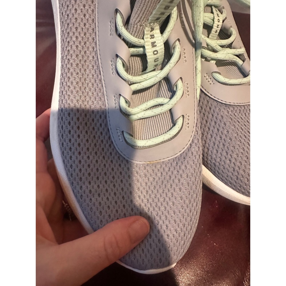 Under Armour Mojo 2 Womens Gray Mint Green Running Shoes 3022592-102 Size 9.5 - Picture 6 of 6